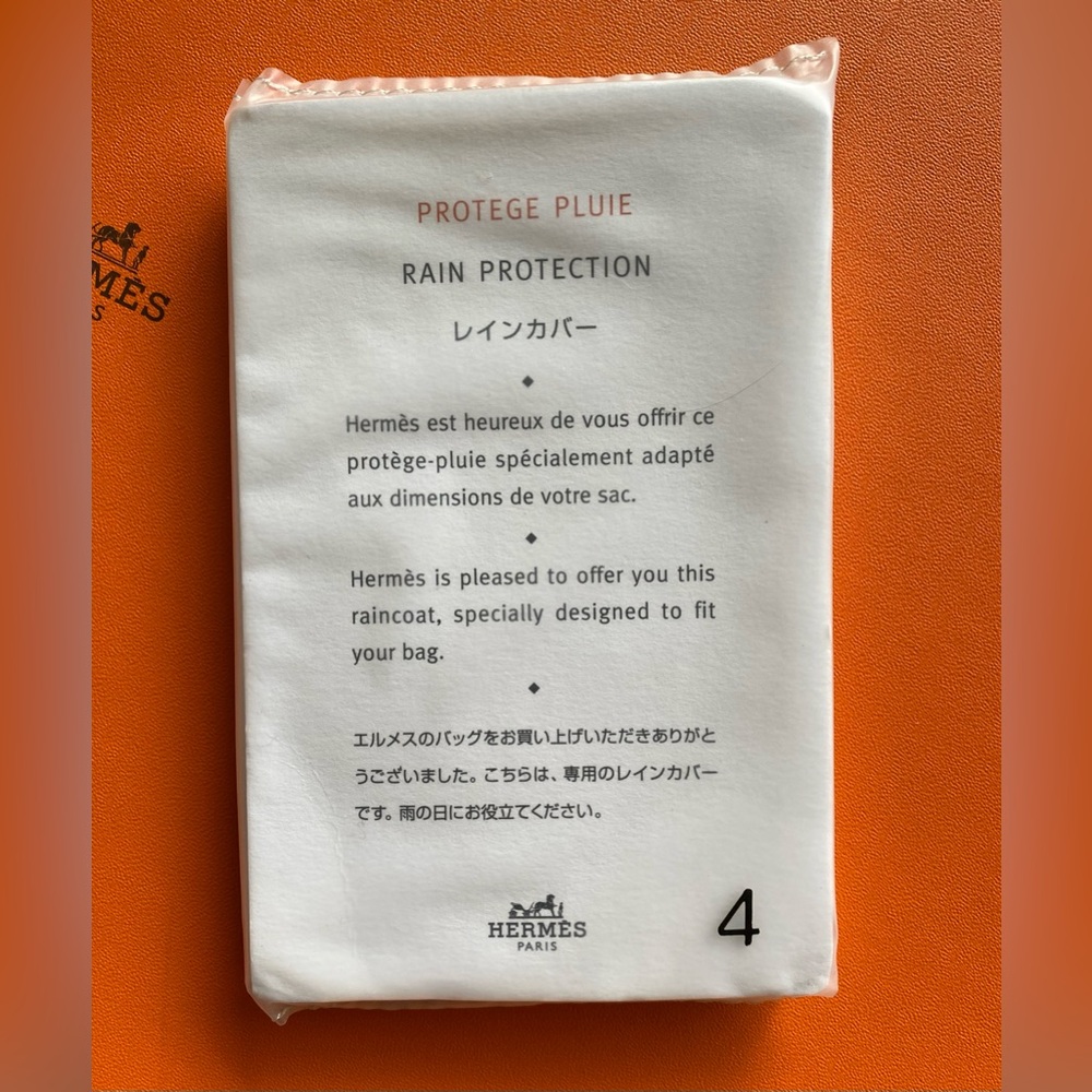 Hermes Rain Protection Cover Raincoat No 4 for Bolide 31 & 37